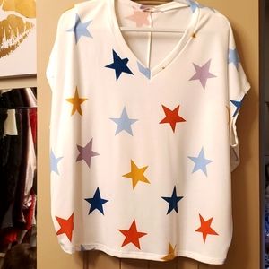 Multi colored star tee shirt